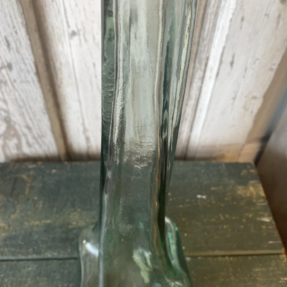 MCM‎ Rosenthal Netters Pale Green Blown Glass Flower Vase Made in Spain 16.5